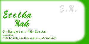 etelka mak business card